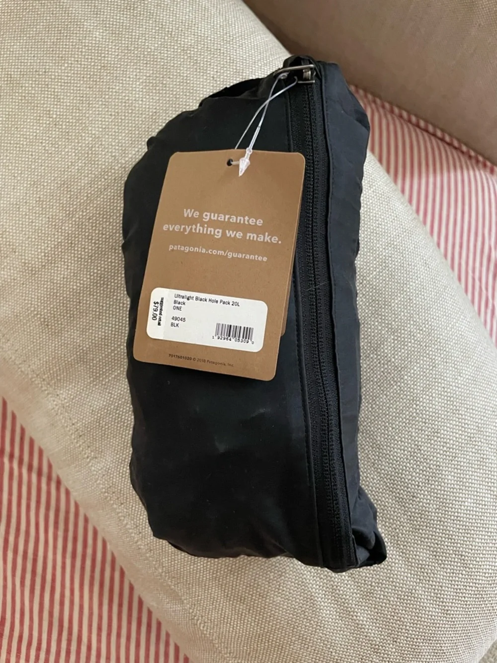 Patagonia Black Ultralight Packable 20L Backpack